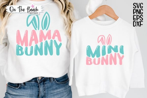 Download Mama Bunny Mini Bunny SVG PNG Matching - Match Collection