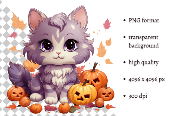 Download Pastel Pink Halloween Cat PNG Clipart - Premium Resources