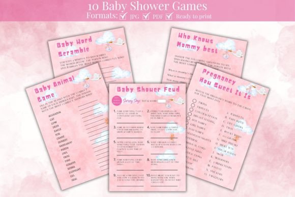 Download Modern Baby Shower Games Bundle - Modern Collection