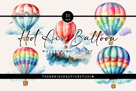 Download Watercolor Hot Air Balloon PNG Clipart - Balloon png Collection