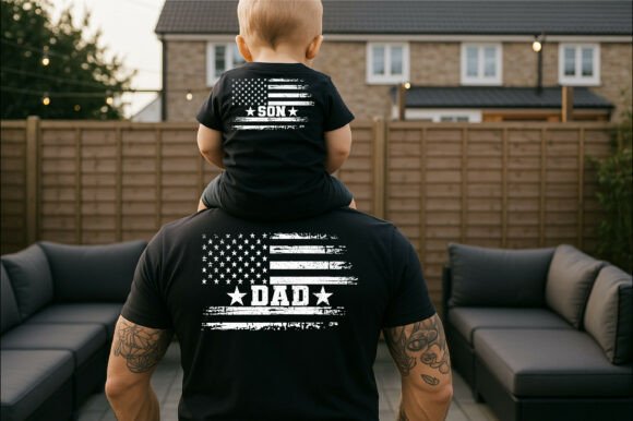 Download Patriotic Dad Son Matching Shirt Design - Match Collection