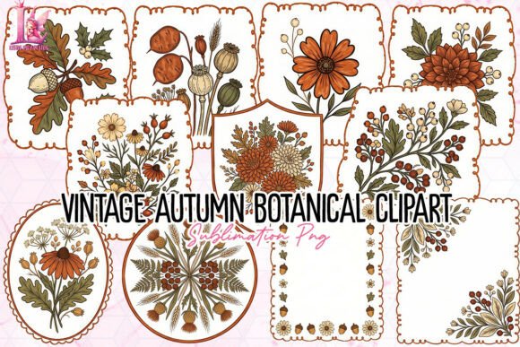 Download Vintage Autumn Botanical Clipart PNG - Botanical clipart Collection