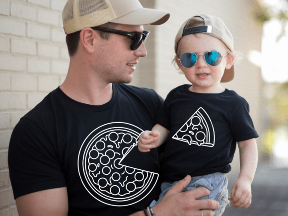 Download Dad Baby Pizza Slice Matching Dad Kids - Match Collection